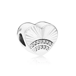 NOVO 100% 925 Sterling Silver 797288CZ-1 VENTILADOR DE AMOR charme original de jóias mulheres