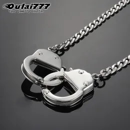 OULAI777 Мужские золотые колье из нержавеющей стали наручники подвески для ожерелий.