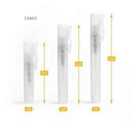 5ml 8ml 10ml Travel Portable PP Plastic Perfume Pen Frosted Spray Empty Bottle Cosmetic Containers WB2667