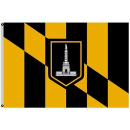 Cidade da bandeira de Baltimore, guarda Custom 100% poliéster, decorativas todos os países, frete grátis