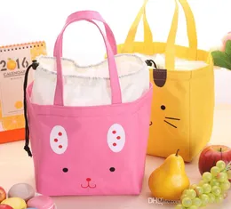 Koreanischer Stil Canvas Tote Cooler Bags Cartoon Cute Lunch Isolierte Tasche Wasserdicht