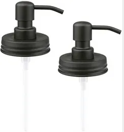 Preto Mason Jar sabonete Líquido Com Rust Proof Bomba de aço inoxidável para cozinha e Bathroom- Sem Jars HHC1410