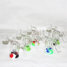 Wasserpfeifen Glas-Rückgewinnungsfänger Aschefänger mit 5-ml-Silikonbehältern und 14-mm-Gelenk Quarz-Banger-Nagel für Dab-Rig-Wasserbong