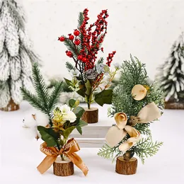 Mini Artificial Christmas Tree Christmas Pine Tree Festival Table Miniature Ornament Home Decoration 28cm / 11 inch JK2009PH