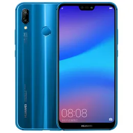 Oryginalny Huawei Nova 3E 4G LTE Telefon komórkowy 4GB RAM 64 GB 128GB ROM KIRIN 659 OCTA Core Android 5.84 "Pełny ekran 24mp HDR Fingerprint ID Face Smart Telefon komórkowy