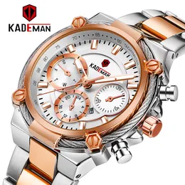 Kademan Luxury Mode Kvinnor Klockor Vattentät Casual Quartz Ladys Watch For Woman Dress Ladies Wristwatches Relogio Feminino