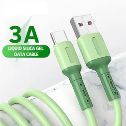 سائل السيليكون الناعم من النوع USB Cable 3A كابلات Micro USB Android جهاز الكمبيوتر اللوحي السريع