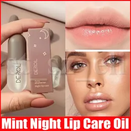 Derol Mint Night Lip Care Plumper Collagen Plumping Gloss Fuktgivare Reparera Lip Extreme Volume Lips Enhancer Makeup 5.5ml