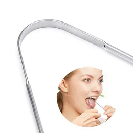 Tongue Scraper Cleaner för Vuxna Grade Rostfritt Stål Metall Tunga Borst Dental Kit Professionell Tunga Tandborste KKA8095