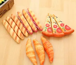 Sevimli Pizza Ekmek Hotdog Croissant Stick Ballpoint Okul Kalemi Yenilik Buzdolabı Mıknatıs Kalemleri Siyah Mürekkep Partisi Gfit Kırtasiye