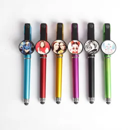 DIY Billiga Vit Blank Pen Sublimation Plastic Ballpoint Pen Office Custom Logo Promotional Pen
