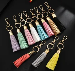 NEW Korean Velvet Tassel Charm Keychains Women Handbag Wallet Accessories Car Circle Key Rings Gift Key Rings Epacket Free Ship