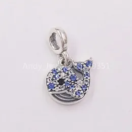 Andy Jewel 925 Sterling Silver Beads My Blue Whale Dangle Charm Tarms يناسب أساور المجوهرات الأوروبية على طراز Pandora 798972C01