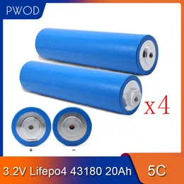 8шт много 20Ah 3.2V батарея LiFePO4 Cell 43180 Цилиндр Bateria Lithium для 1 2 3 4 6 E велосипед EV EScooter обновления