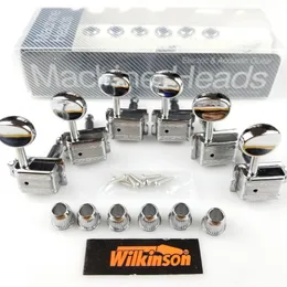 SINTONIZZATORI VINTAGE CHROME Meccaniche per chitarra elettrica Sintonizzatori per chitarra ST TL O simili WJ-55 Silver Tuning Pegs