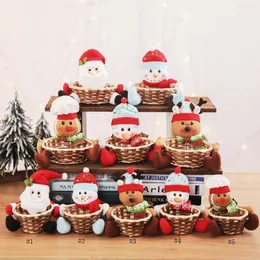 クリスマスバスケット小型Xmas DIYの装飾サンタクロース収納バスケット子供キャンディー収納バスケットクリスマスデコレーションSN4666
