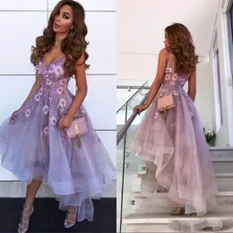 Seksowna Wysoka Niska Bez Rękawów Prom Dress 2020 V Neck Aplikacje Graduation Cocktail Party Okazje Suknia Custom Made