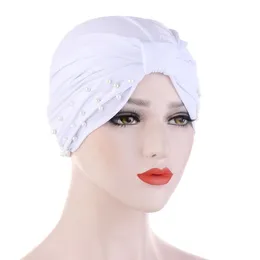 Kobiety Koralik Wzburzyć Turban Kapelusze Dla Kobiet Rak Chemo Czapki Czapka Headwrap Heatwear Uderzenia Akcesoria do utraty włosów