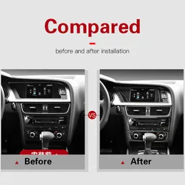 For Audi A4 A5 S5 Carbon Fiber Center Console CD Panel Car Wrap Sticker Air Outlet Cover Trim Navigation Car Interior Decoration202i