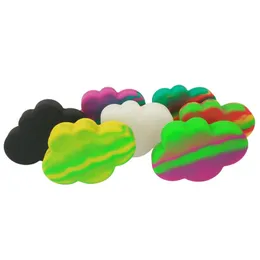 Big Cloud Shape Silicone Wax Container Food Grade Rubber 85ML Large Non-stick Jars Dab Tool 6 Cavities Storage Box Oil Holder Container