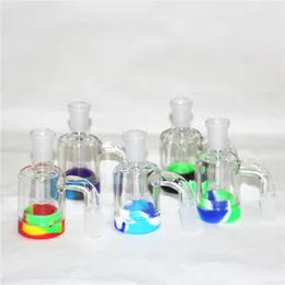 Hookahs Glass Ash Catcher 14 i 18 mm Jakość rur wodnych silikonowe rury ręczne