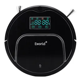 EWORLD Odkurzacze M883 Wrażliwe na touch Auto Recharge Auto-Cleaning Anti-Fall Czujnik z Big Mop Robot Black