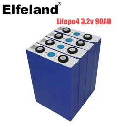 2020 Nya 4PCS 3.2V 90ah Lifepo4 Batteri inte 100ah 12v180ah 24v90ah för EV RV Pack DIY Solar EU US Tax Free UPS eller FedEx