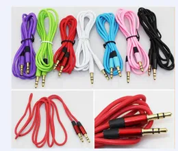 Colorful Aux Cable Auxiliary Cable 3.5mm Male to Male Audio 1.2M Stereo Car Extension Cable for Digital Device for smartphone