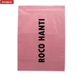 100x personalizado bebê Impresso Cor-de-rosa Satchels Postar sacos de polietileno Mailing Sacos para Roupa Loja envio de compras 200919