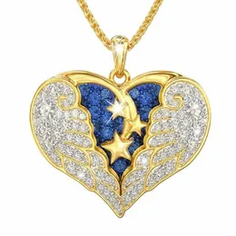 NEW 25pcs Angel Wing Pendant Necklace lady Heart Pendant Necklace Alloy necklace jewelry party gift T500322