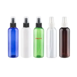 200ml 12pcs vit transparent blå grön brun plastsprayflaskor 200cc tomma husdjur parfymflaskor med fin dimma spruta pumpgood paket