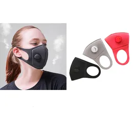 Breathing Valve Anti Dust Washable Face Mask Mouth Cover PM2.5 Respirator Dustproof Anti-bacterial Reusable Cloth Cotton Masks DHL