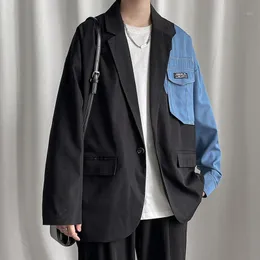 Running Jackets Hongxing Erke Men's Coat Autumn 2022 Suit Ruffian Handsome Casual Design Sense Splicing
