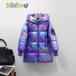 Symawn 2020 어린이 겨울 재킷 소년 다운 코트 가벼운 따뜻한 두건이있는 소년 파카 코트 키즈 겉옷 재킷 LJ201120