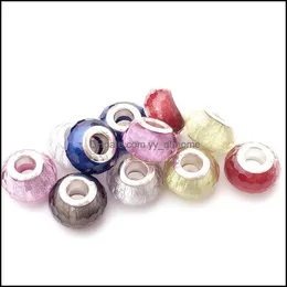 Alloy Loose Beads Jewelry European Handmade Lampwork Glass 5 Colors Murano Charm Fit Pandora Bracelets & Bangles Accessories Drop Delivery 2