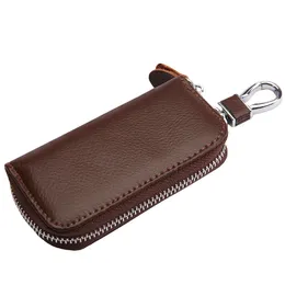 HBP Fashion Men Women Silm Key Wordets Real Genuine Leather Key Holder con slot per carte
