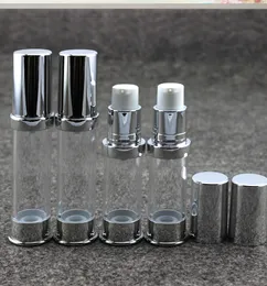 (50pcs/lot) 5ML empty vacuum airless press pump cosmetic bottles , 0.17oz lotion cream packaging travel