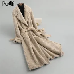 PUDI Echtwolle Pelzmantel Jacke Übergröße Parka Damen Winter warme Echtpelzjacken Übergröße Parkas A59423 201202