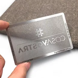 China Supplier Customized Silver Stainless Steel Metal Business Card