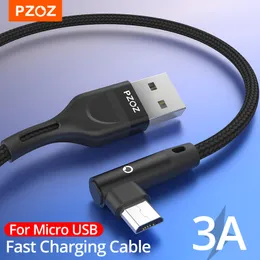 Mikro USB Kablosu Hızlı Şarj 90 Derece Mikro USB Şarj Mikrous Kabı Samsung Xiaomi Redmi Tablet Kablosu için USB Mikro