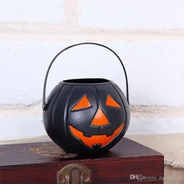 Zaopatrzenie na przyjęcie halloweenowe Prop Mini plastikowe wiadro z dyni sztuczka Treat Cosplay plastikowa dekoracja sakiewka Halloween dekoracja WVT0873