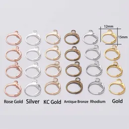 20st Lot 1412mm Gold Bronze French Spake Earring Hooks Wire Inst￤llningar Bas Hoops ￶rh￤ngen f￶r DIY -smycken som tillverkar Supplie H Jllcrx