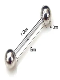 5 PC Steel Balls Industrial st￤llning Straight Barbell Ear Piercing Tongue Bar Surgical Steel Eyebrow Tragus Nipple Ring Q Jlltcc