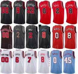 75. Jubiläum Basketball Druck Patrick Williams Jersey 44 Zach Lavine 8 Lonzo Ball 2 Coby White 0 Nikola Vucevic 9 Alex Caruso 6 Demar DeRozan 11 Mann Frau Jugend