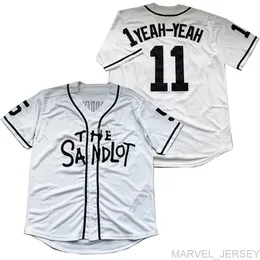 The Sandlot 11 Yeah-Yeah Baseball Jerseys Embroidery White Hip-Hop Street Culture 2020 New