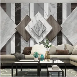 Custom Marble wallpapers TV sofa background wall mural 3d murals wallpaper for living room