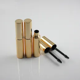 Hurtownie 8ml Puste Mascara Tube Packing Eyelash Fiolka Płynna Butelka Sparkly Gold Mascara Tubes Refillable Bottle Makeup Tools 201013