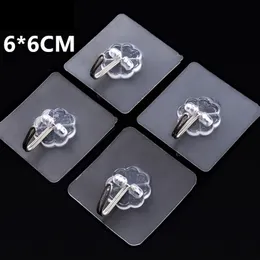 6x6cm Transparent Strong Self Adhesive Door Wall Hangers Hooks Suction Heavy Load Rack Cup Sucker for Kitchen Bathroom