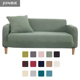 JUNBIE Solid Color Elastic Sofa Cover Spandex Modern Corner Sofa Couch Slipcover Sofa Chair Protector Living Room Cushion Cover LJ201216