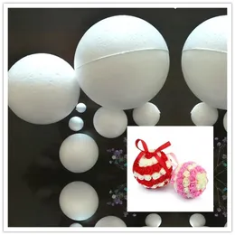 1/2/4/5/6/7/8/9/10/12/15/18/20cm white Modelling foam balls Polystyrene Styrofoam balls Christmas craft balls 201128